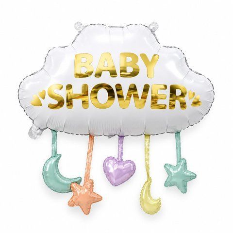 Куля фольгована фігурна 66х62 см Хмаринка Baby Shower Різнокольоровий 0008278 фото