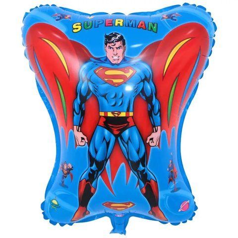 Куля фольгована фігурна 54х43 см Superman Червоний і синій 0008270 фото