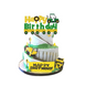 Топер у торт Happy Birthday Трактор Зелений 12510 фото